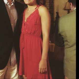 Lulus red dress strappy back
